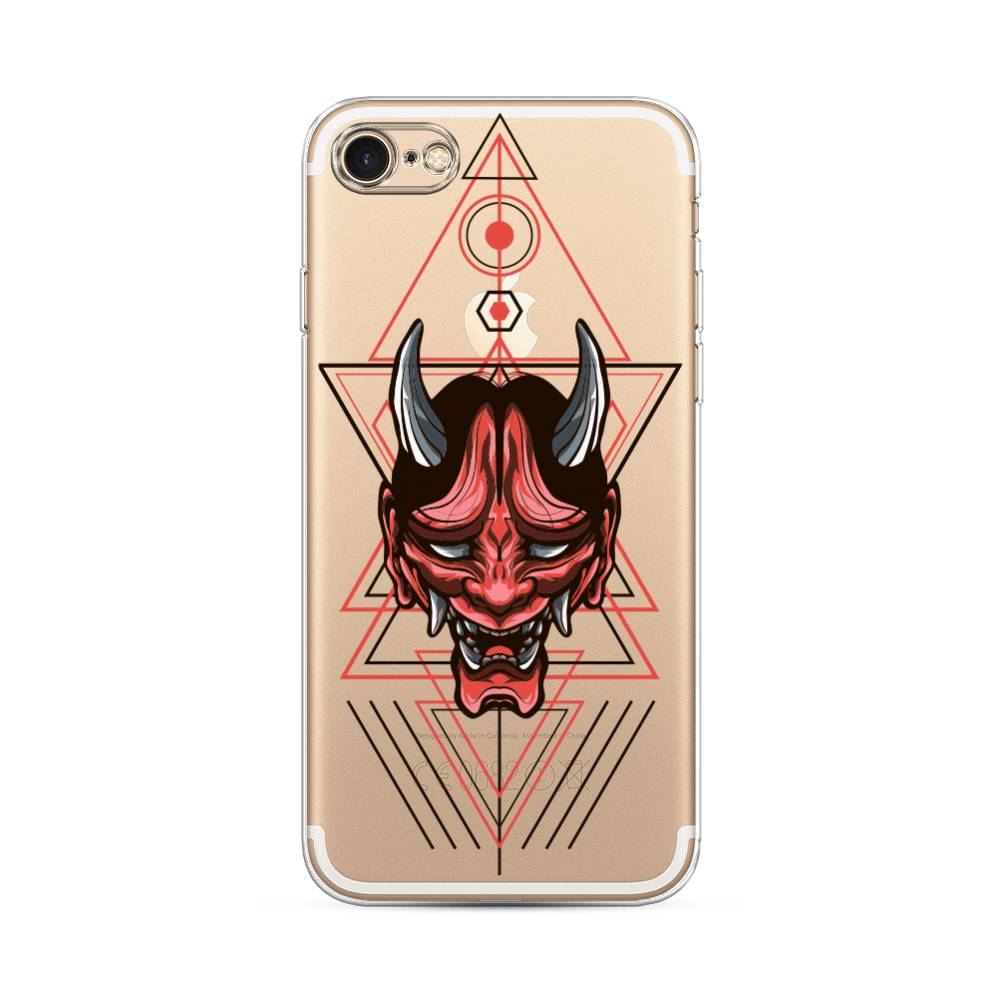 

Чехол на Apple iPhone 8 "Hanya Oni mask", Серый;красный;черный, 10850-4