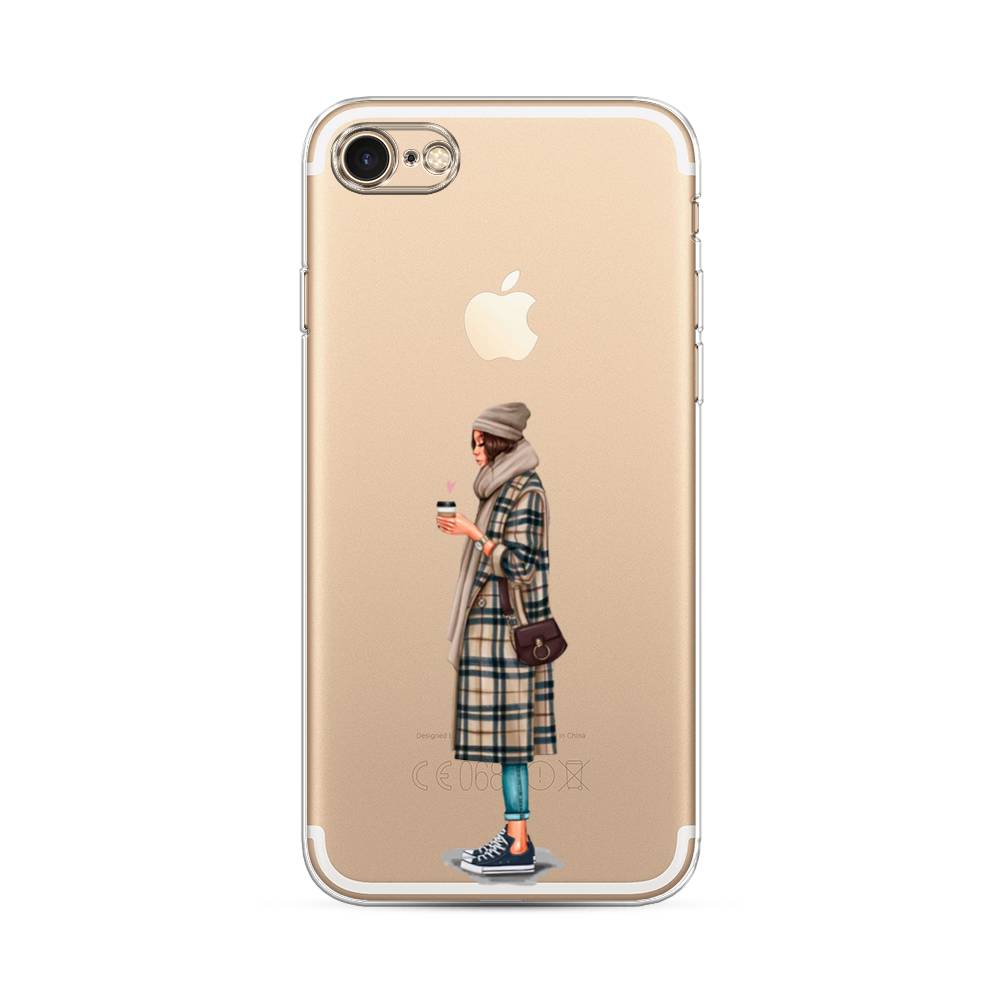 

Чехол на Apple iPhone 8 "Утренний кофе", Коричневый;бежевый, 10850-6