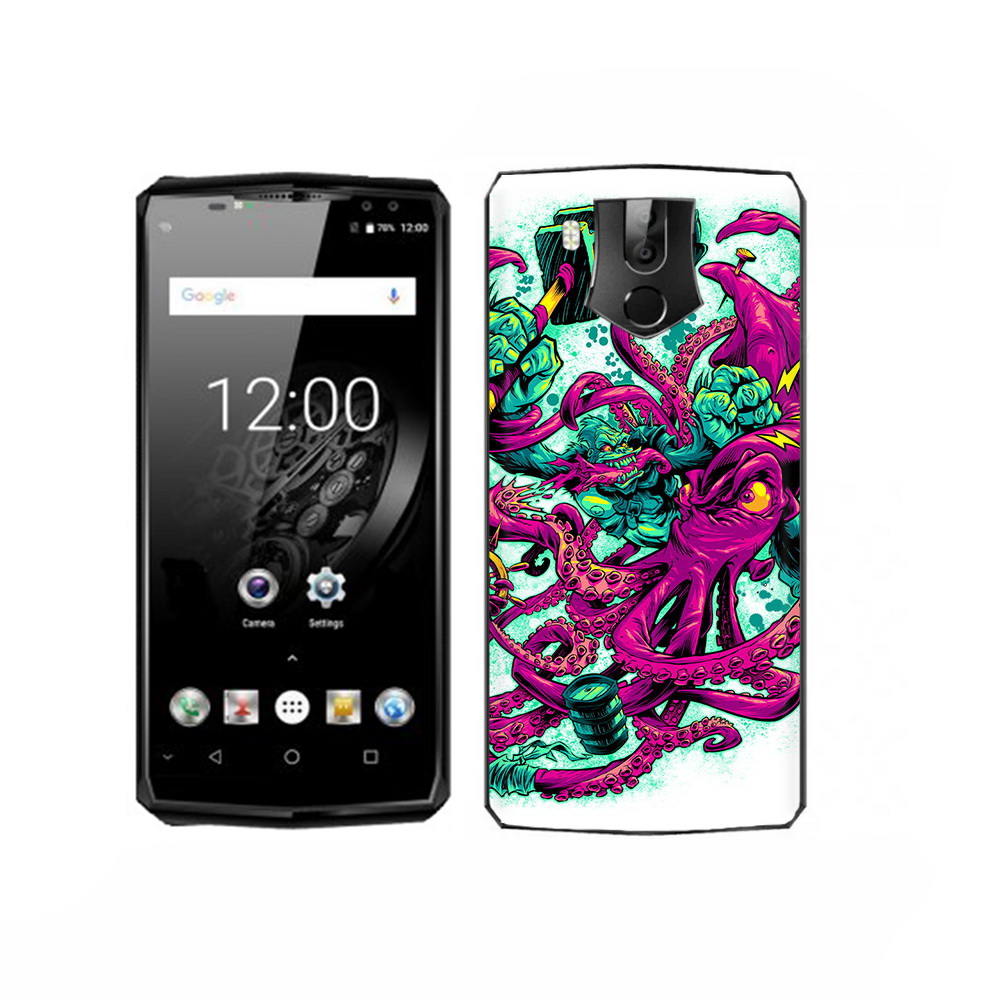 

Чехол MyPads Tocco для Oukitel K10 фиолетовый кракен, Прозрачный, Tocco