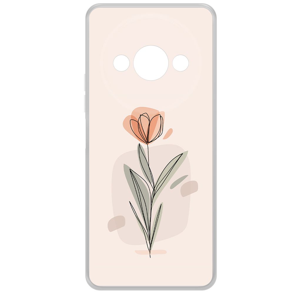 

Чехол-накладка Krutoff Clear Case Тюльпан для Xiaomi Redmi A3, Прозрачный