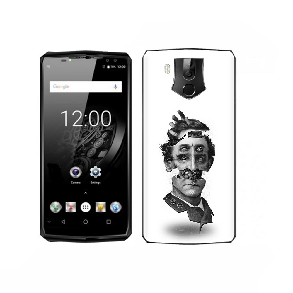 

Чехол MyPads Tocco для Oukitel K10 страшное лицо абстракция, Прозрачный, Tocco