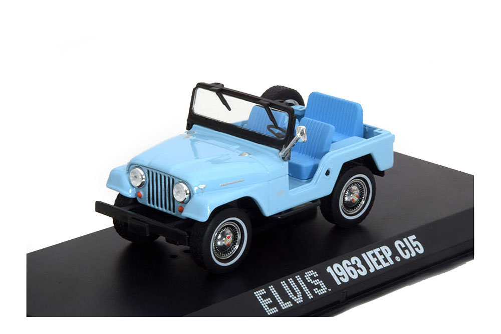 

Модель коллекционная GREENLIGHT Jeep cj 5 4x4 elvis presley 1954 sierra blue, Голубой