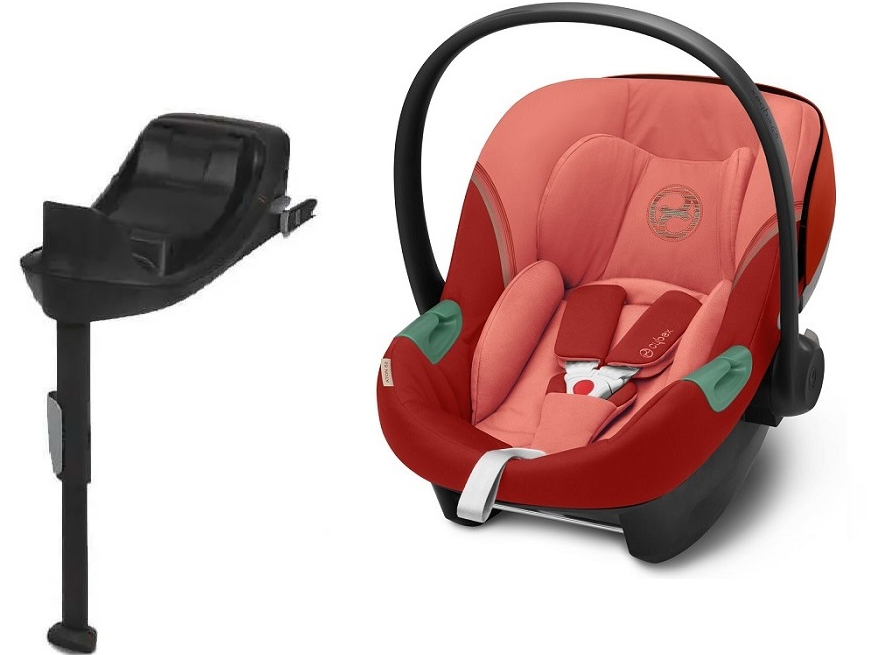 Автокресло Cybex Aton S2 i-Size с базой One i-Size группа 0+ Hibiscus Red