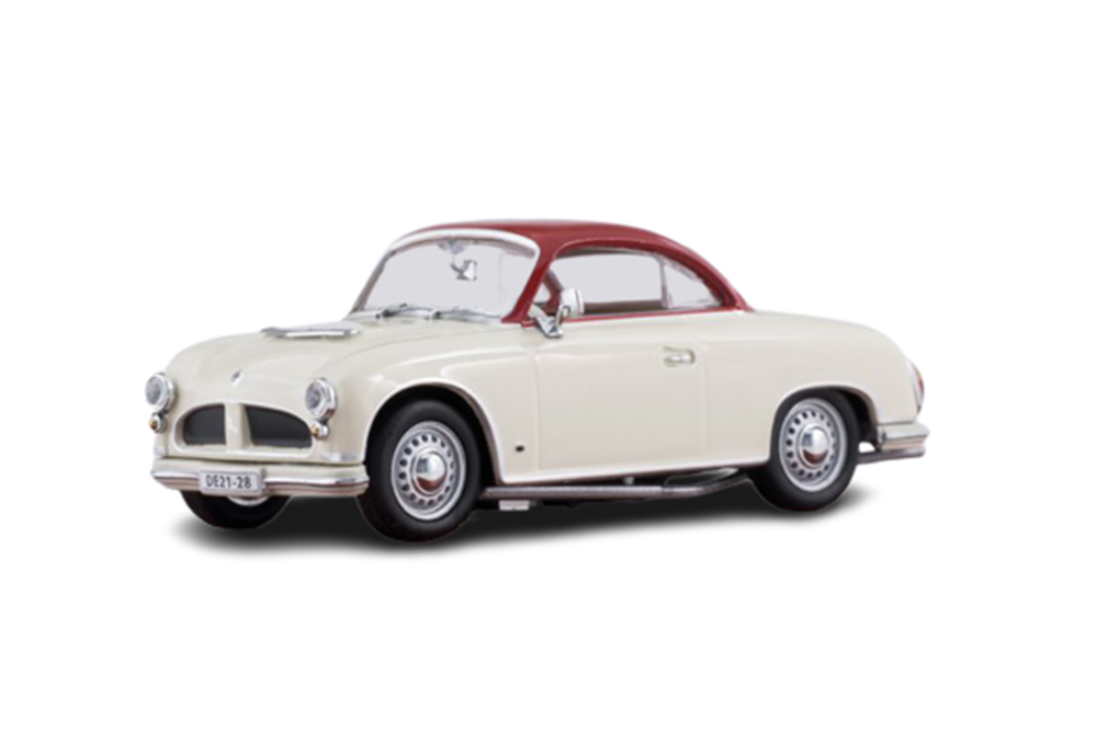 Модель коллекционная ATLAS Awz P70 coupe 1955 white/red