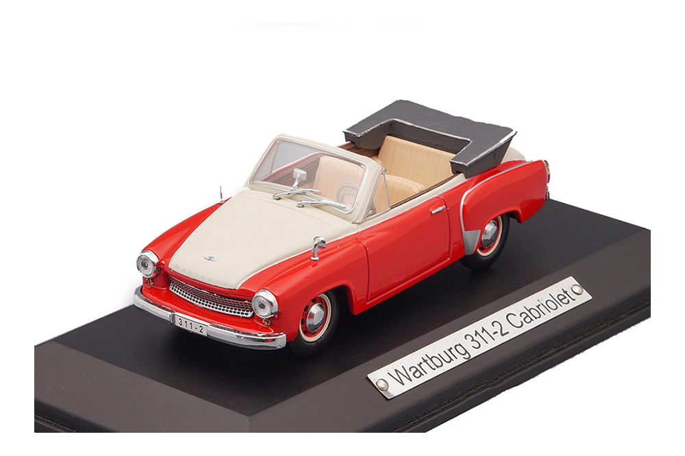 Модель коллекционная ATLAS Wartburg 311-2 cabriolet 1958 red/white