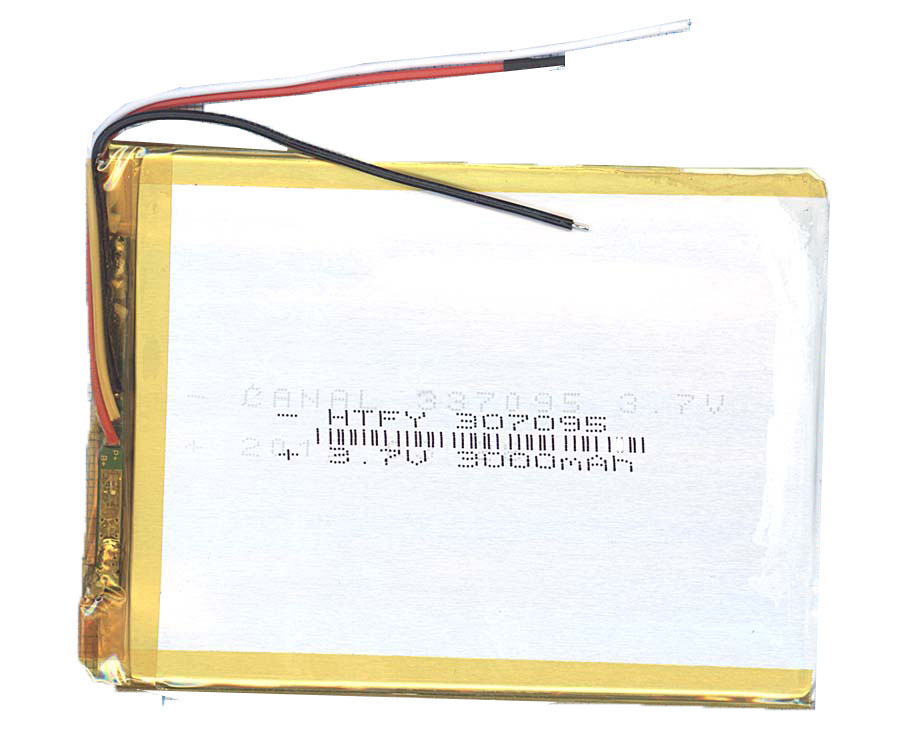 фото Аккумулятор oem li-pol 3*70*95мм 3pin 3.7v/2500mah