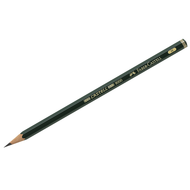 

Карандаш чернографитный простой Faber-Castell 9000 Н без ластика заточенный 12шт 119011