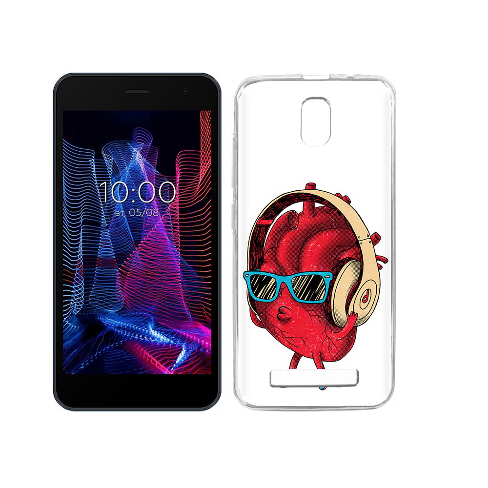 

Чехол MyPads Tocco для BQ 5047L Like слушай сердце, Прозрачный, Tocco