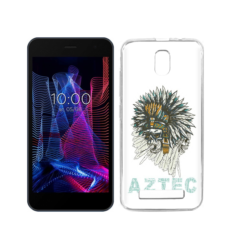 

Чехол MyPads Tocco для BQ 5047L Like скелет индеец, Прозрачный, Tocco