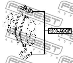 

Монтажный комплект для дисковых колодок HYUNDAI GETZ 2006- 1203-ACCF