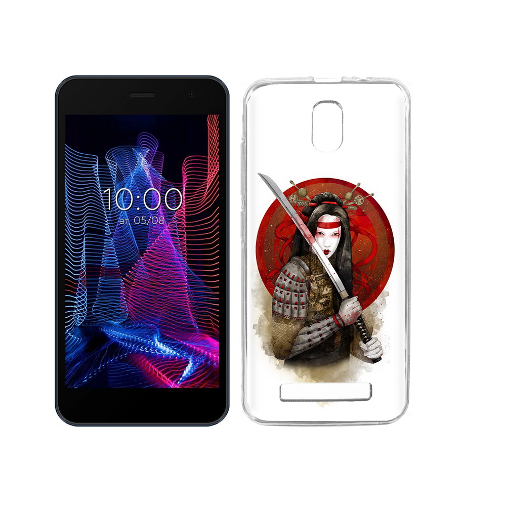 

Чехол MyPads Tocco для BQ 5047L Like рисованная девушка с катаной, Прозрачный, Tocco