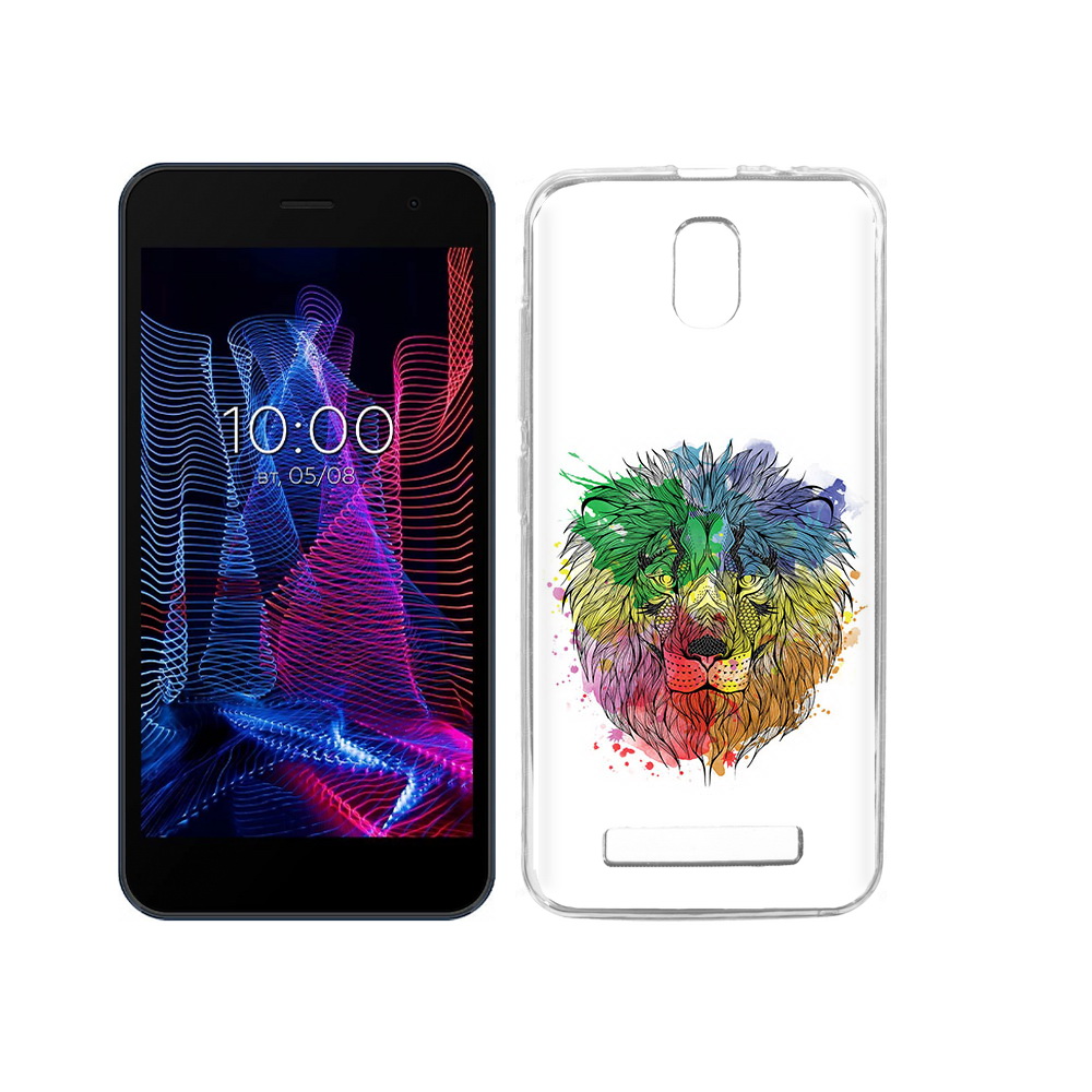 

Чехол MyPads Tocco для BQ 5047L Like разноцветный гордый лев, Прозрачный, Tocco
