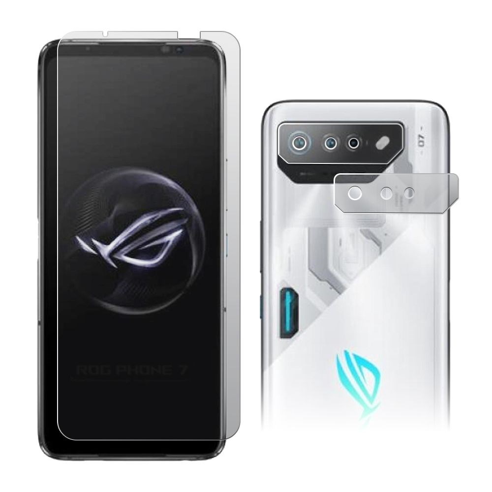 

Стекло защитное гибридное МАТОВОЕ Krutoff для Asus ROG Phone 7 + защита блока камер 2 шт