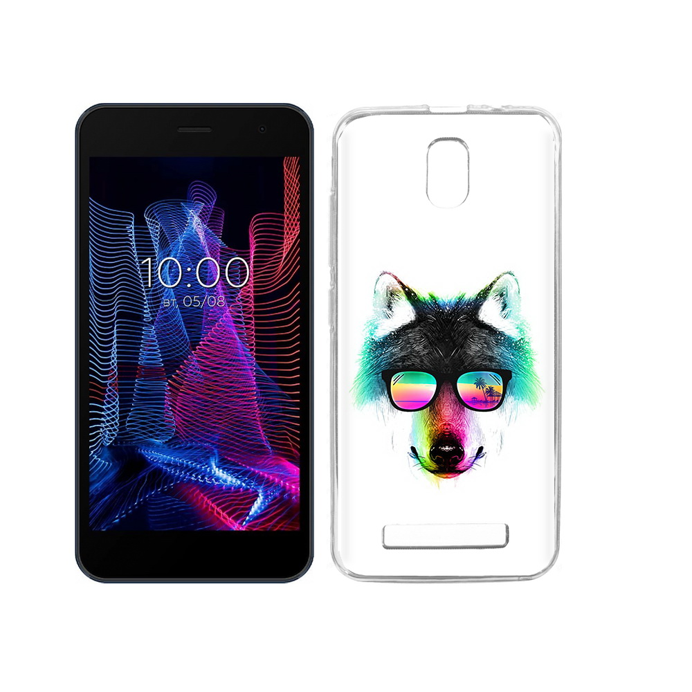 

Чехол MyPads Tocco для BQ 5047L Like радужный волк, Прозрачный, Tocco