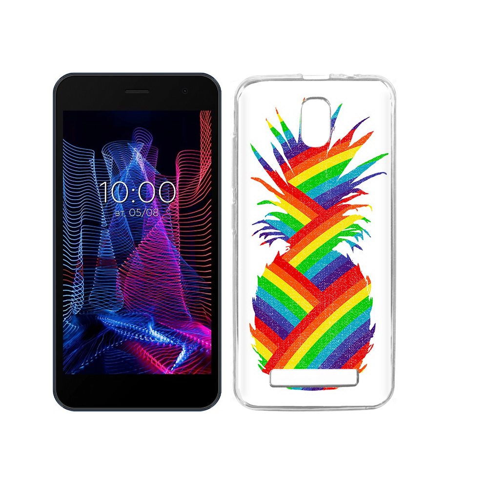 

Чехол MyPads Tocco для BQ 5047L Like радужный ананас, Прозрачный, Tocco