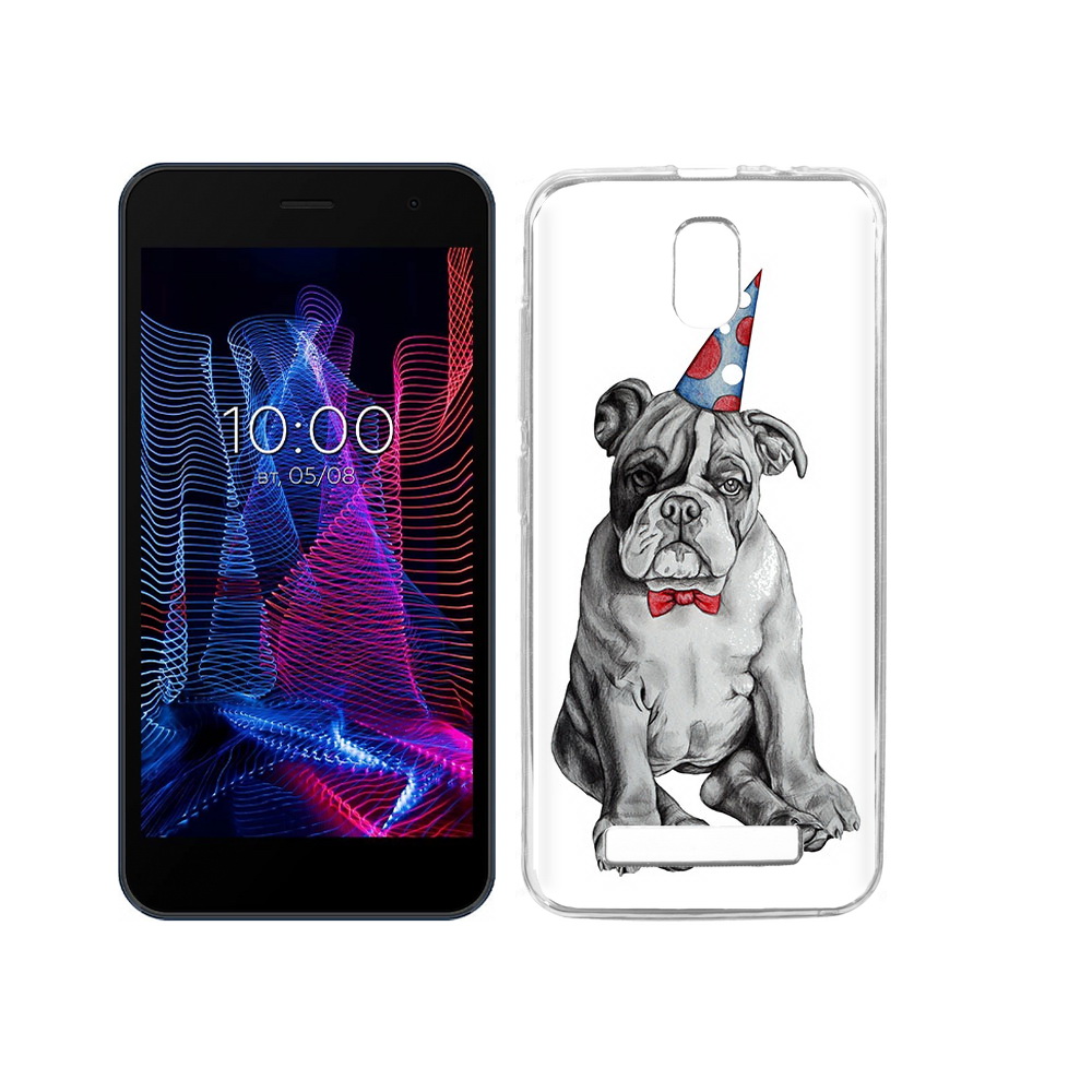 

Чехол MyPads Tocco для BQ 5047L Like праздничный щенок, Прозрачный, Tocco