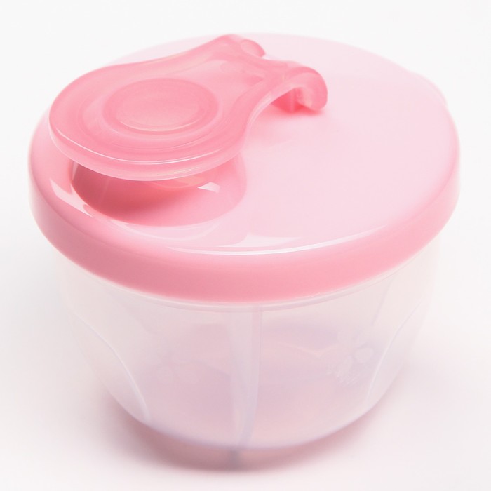 Крошка Я Контейнер для хранения детского питания, 3 секции, 9,2х8,8х8см, цвет розовый