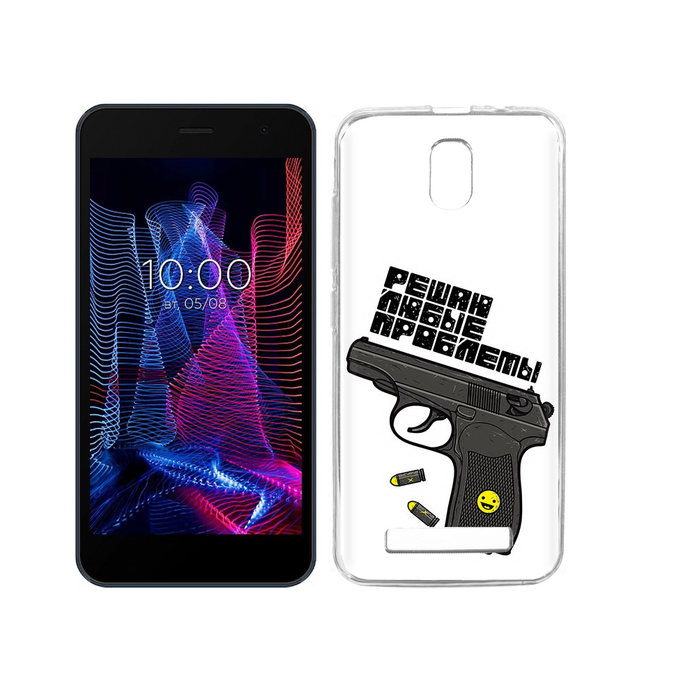 

Чехол MyPads Tocco для BQ 5047L Like пистолет против проблем, Прозрачный, Tocco