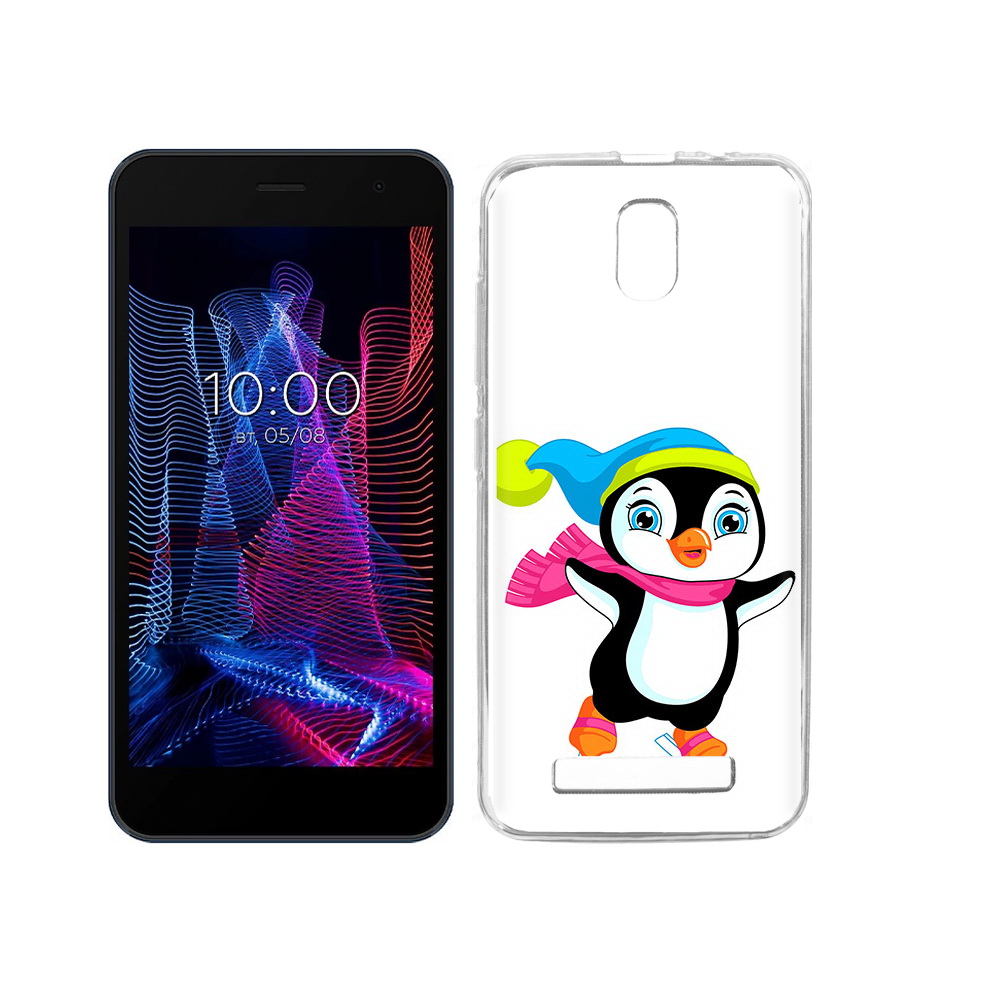 

Чехол MyPads Tocco для BQ 5047L Like пингвин на коньках, Прозрачный, Tocco
