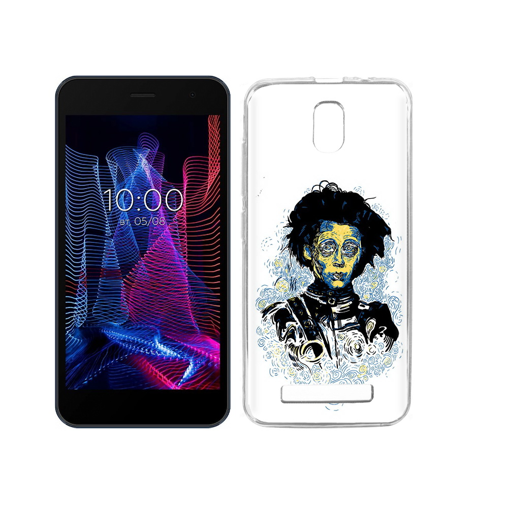 

Чехол MyPads Tocco для BQ 5047L Like парень черно-белый абстракция, Прозрачный, Tocco