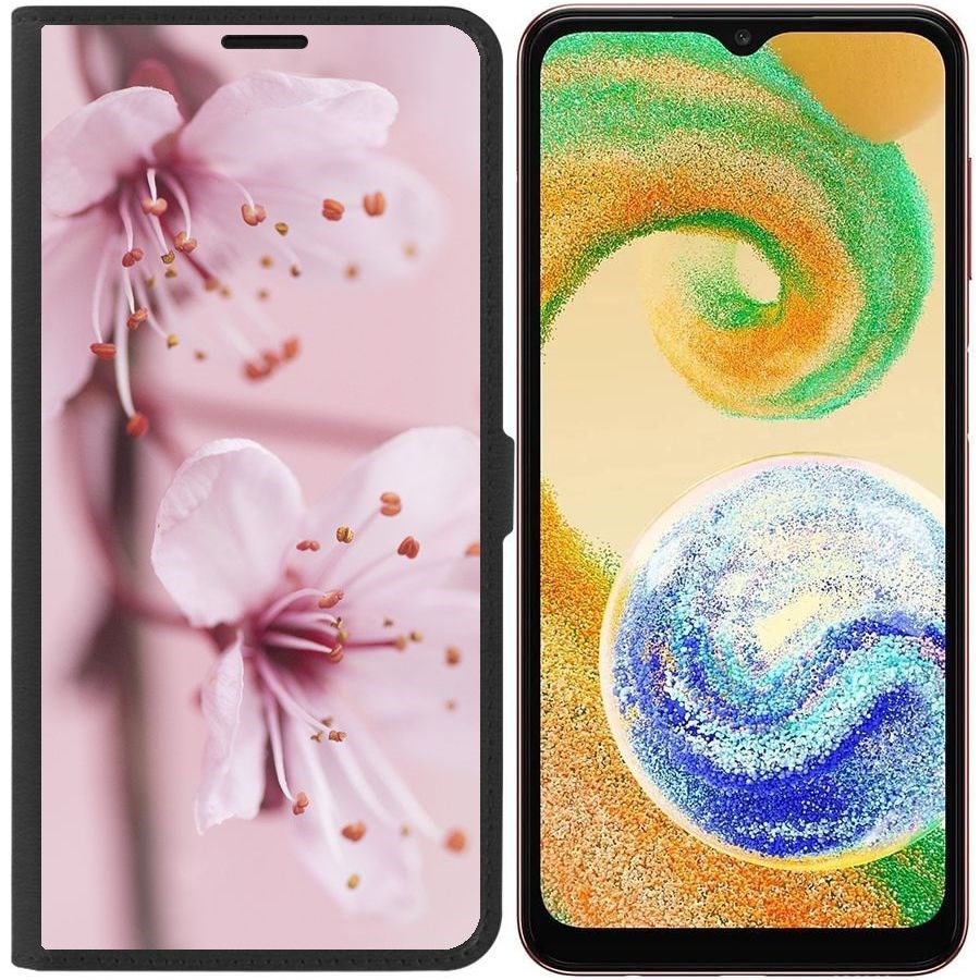 

Чехол-книжка Eco для Samsung Galaxy A04s (A047) Весна (черный)
