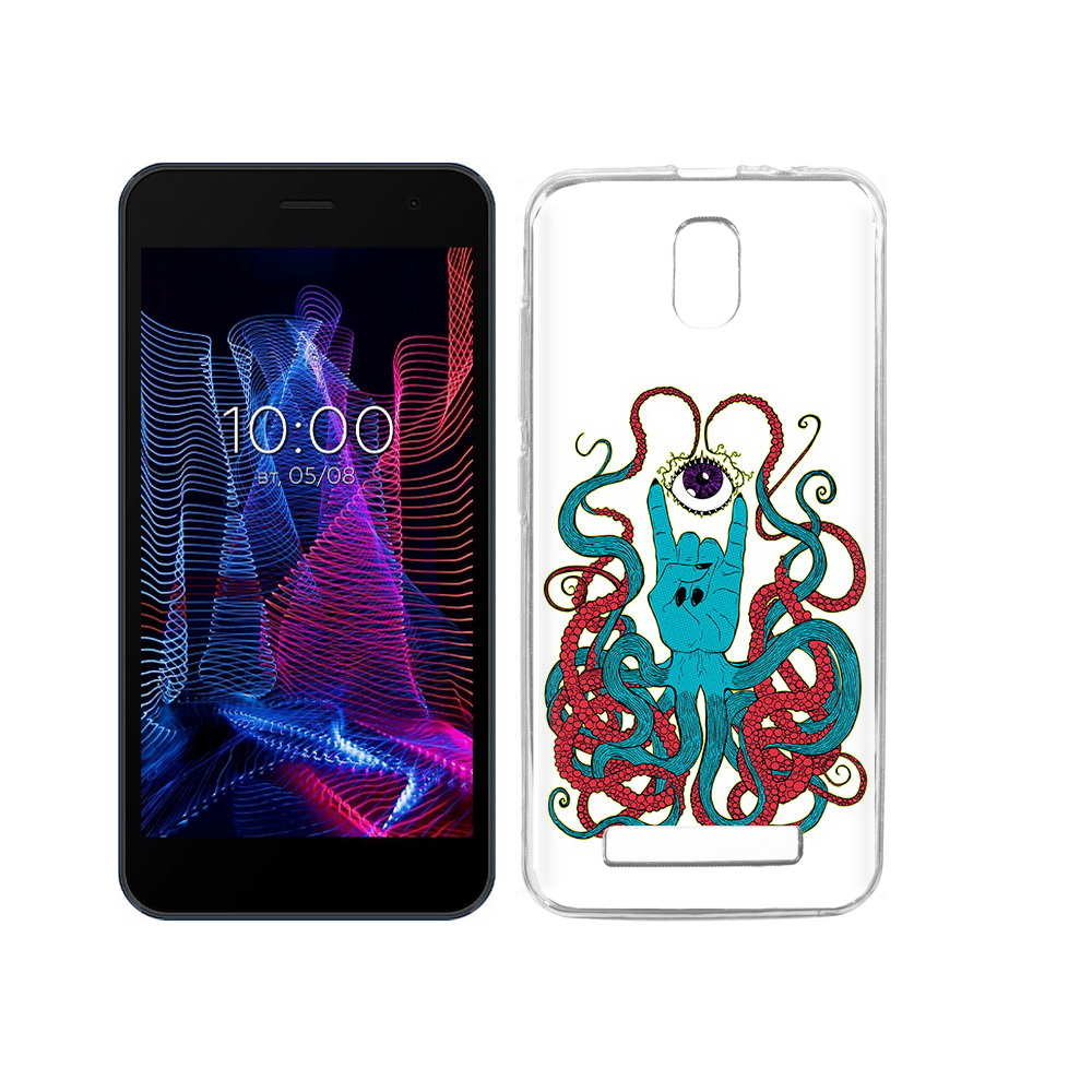 

Чехол MyPads Tocco для BQ 5047L Like осьминог-рука абстракция, Прозрачный, Tocco