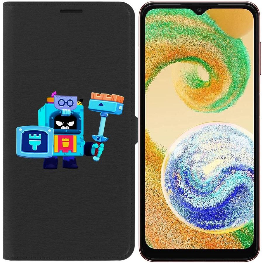 

Чехол-книжка Eco для Samsung Galaxy A04s (A047) Brawl Stars-Эш (черный)