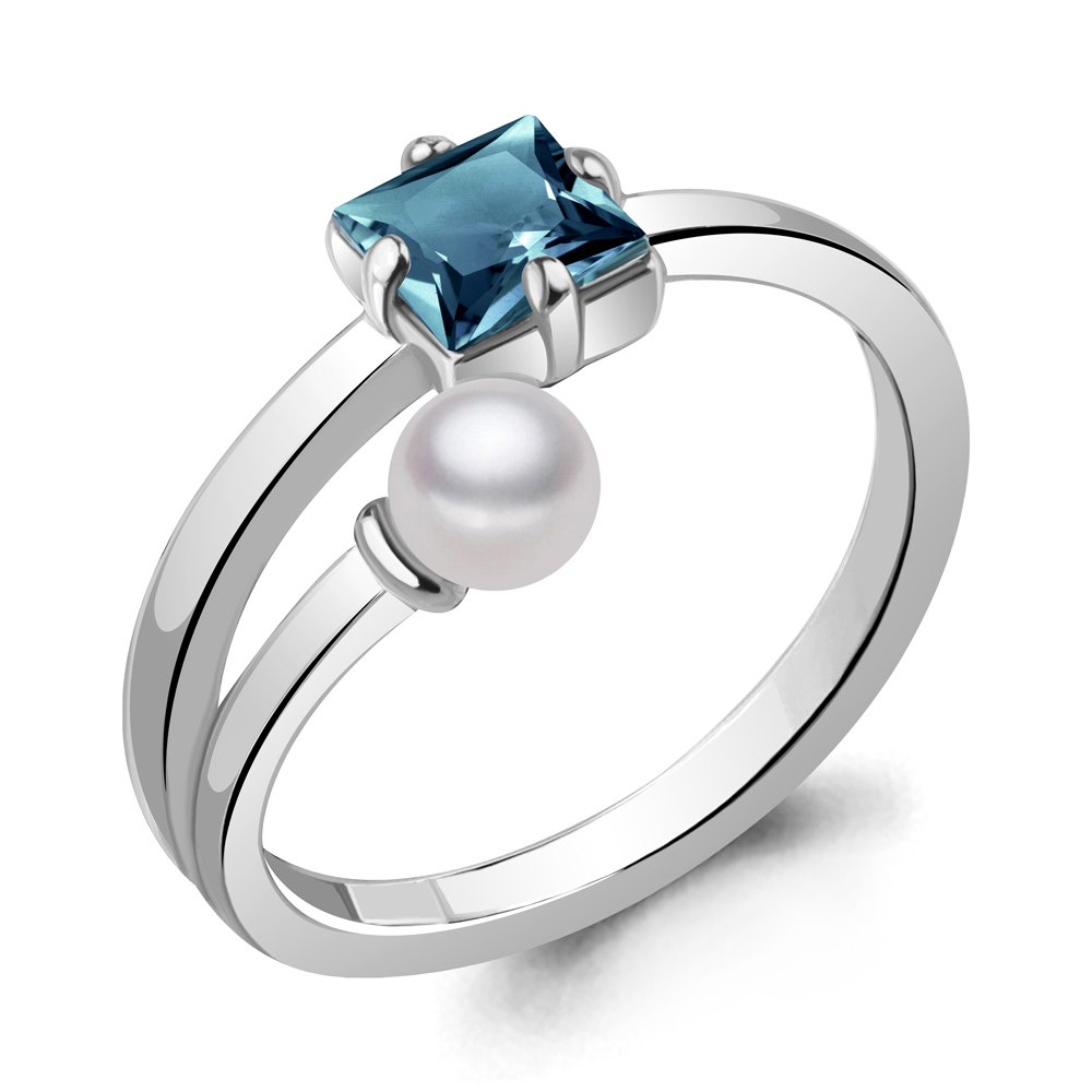 

Кольцо из серебра с топазом Aquamarine Aquamarine 6962008_925_р р, 6962008_925_р