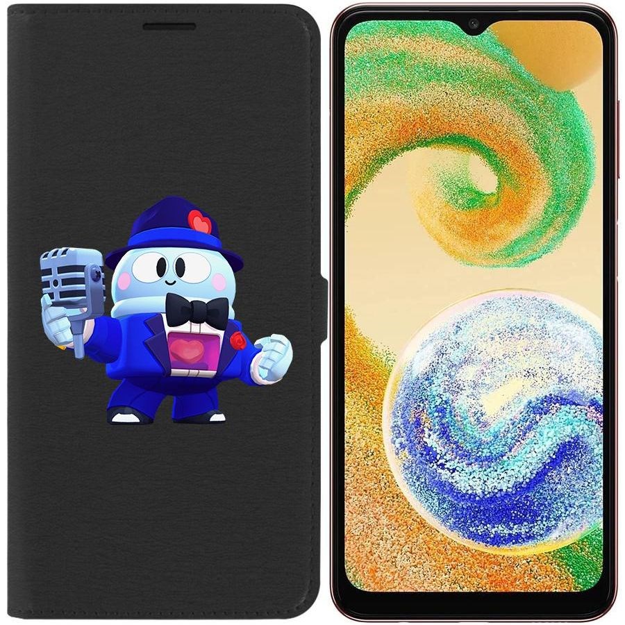 

Чехол-книжка Eco для Samsung Galaxy A04s (A047) Brawl Stars-Стильный Лу (черный)
