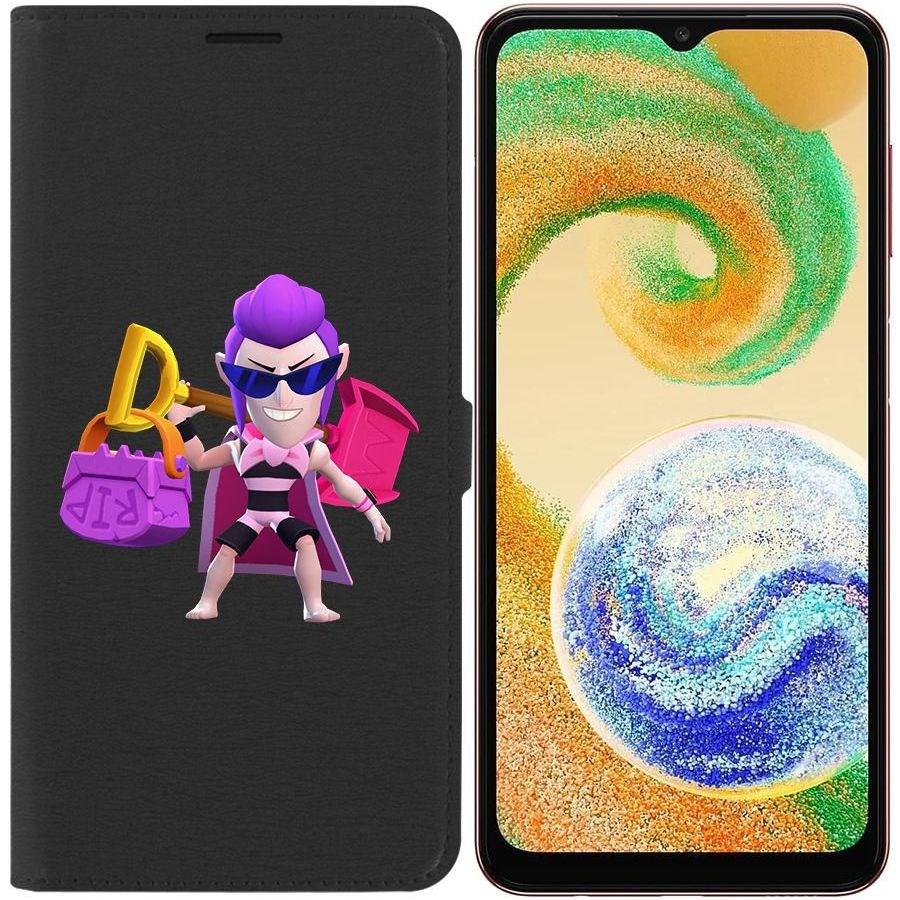 

Чехол-книжка Eco для Samsung Galaxy A04s (A047) Brawl Stars-Пляжный Мортис (черный)