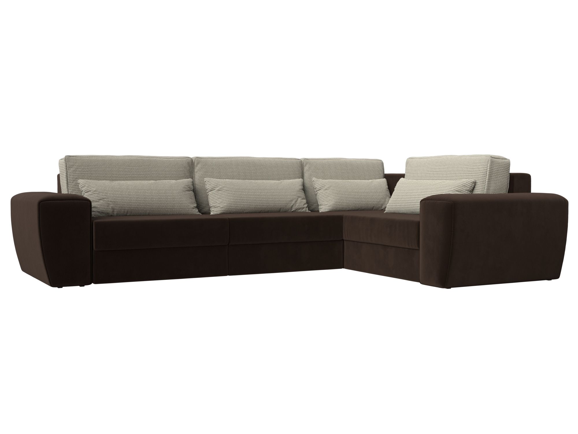 

Угловой диван Лига Диванов Лига-008 Long правый 340х242х94 см, коричневый\корфу 02, Угловой диван Лига-008 Long правый