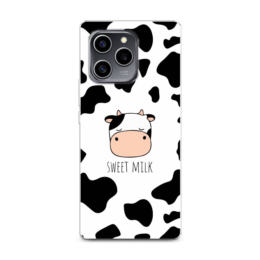 

Чехол на Honor 60 SE "Sweet milk", Розовый;белый;черный, 6108050-1