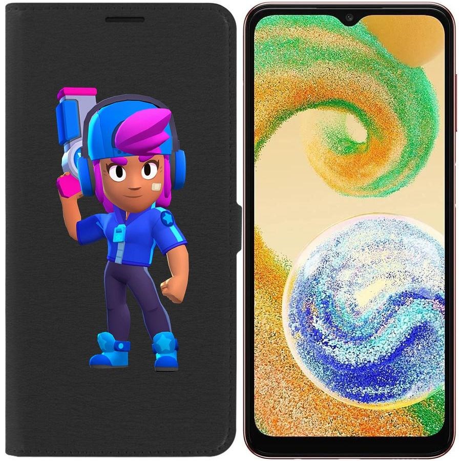 

Чехол-книжка Eco для Samsung Galaxy A04s (A047) Brawl Stars-Звёздная Шелли (черный)