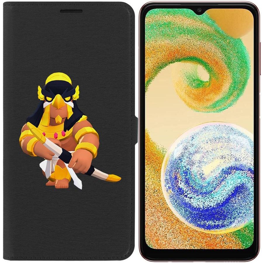 

Чехол-книжка Eco для Samsung Galaxy A04s (A047) Brawl Stars-Бо Хорус (черный)