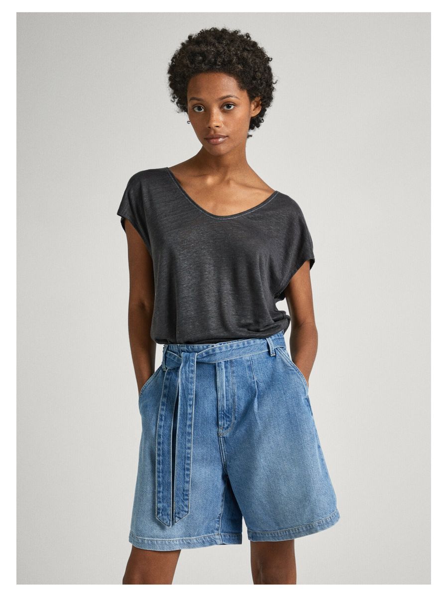 

Футболка женская Pepe Jeans London PE121D0VQ серая L, Серый, PE121D0VQ