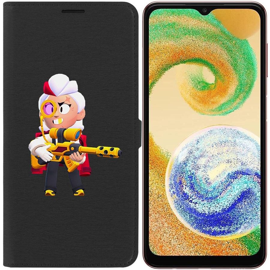 

Чехол-книжка Eco для Samsung Galaxy A04s (A047) Brawl Stars-Белль Голдхэнд (черный)