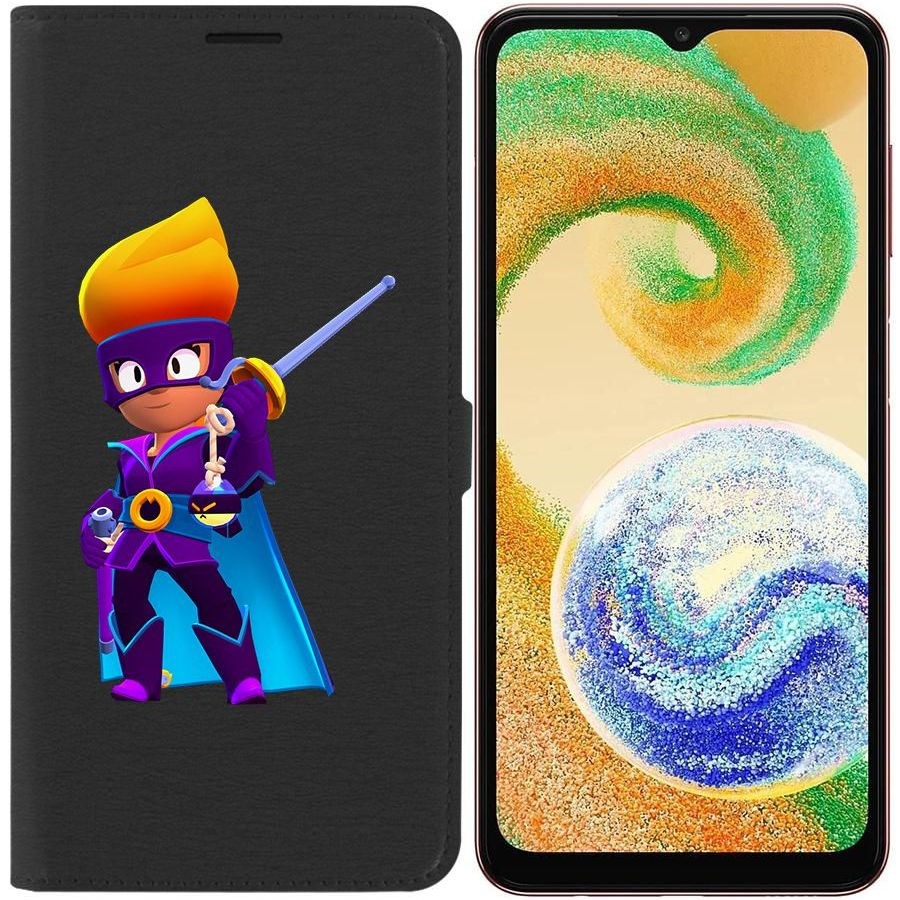 

Чехол-книжка Eco для Samsung Galaxy A04s (A047) Brawl Stars-Амбер де Ла Вега (черный)