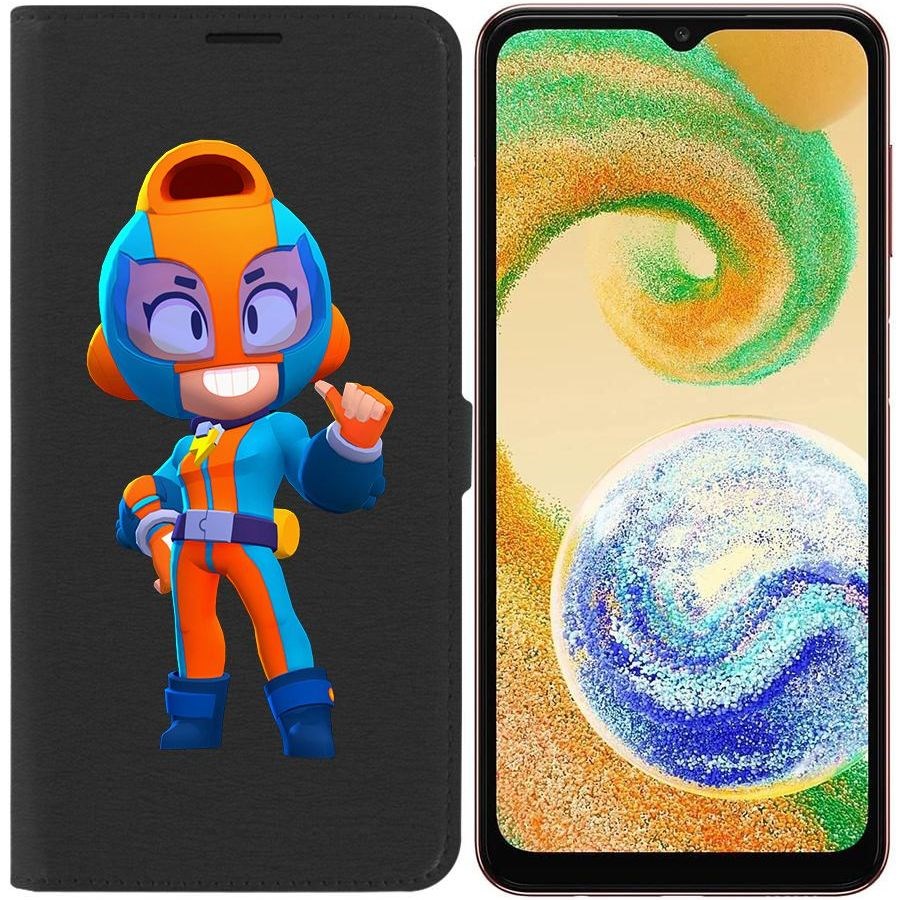 

Чехол-книжка Eco для Samsung Galaxy A04s (A047) Brawl Stars-GT Макс (черный)