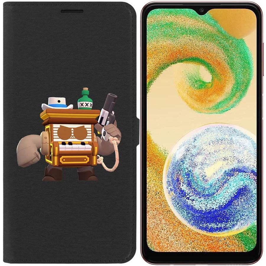 

Чехол-книжка Eco для Samsung Galaxy A04s (A047) Brawl Stars-8-БИТ из салуна (черный)