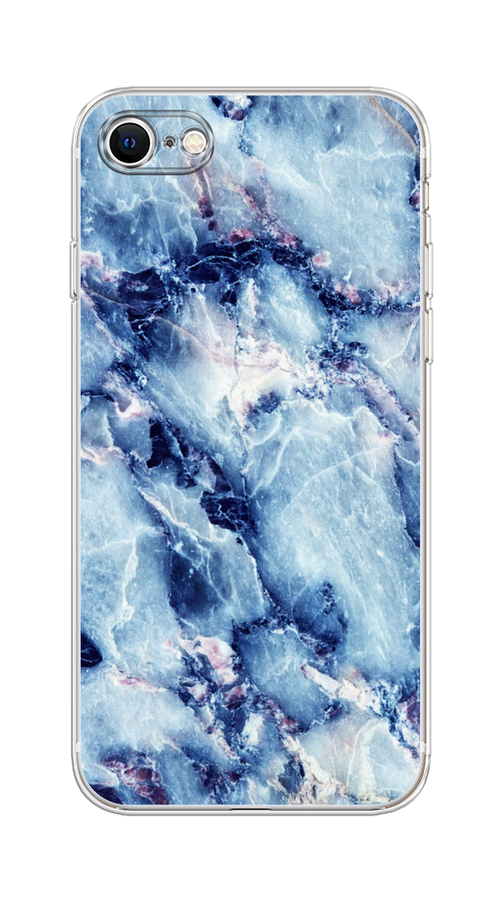 

Чехол на Apple iPhone 8 "Мрамор с синими прожилками", Синий, 10850-3
