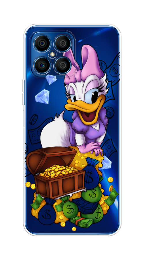 

Чехол на Honor X8 "Rich Daisy Duck", Коричневый;белый;фиолетовый, 6107650-6