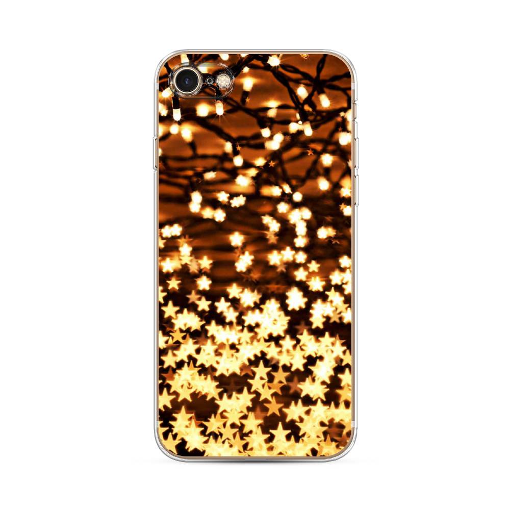 

Чехол на Apple iPhone 8 "Новогодняя гирлянда", Золотистый, 10850-5