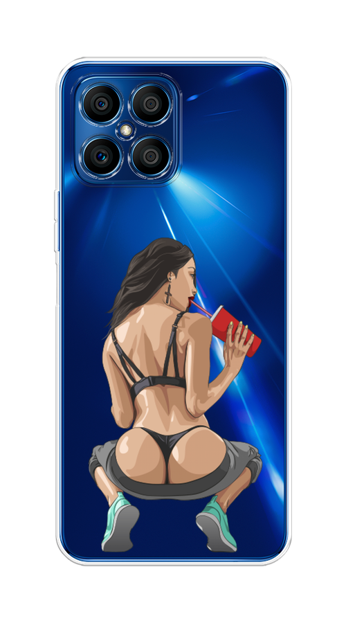 

Чехол на Honor X8 "Сочные булочки", Бежевый;красный;черный, 6107650-6