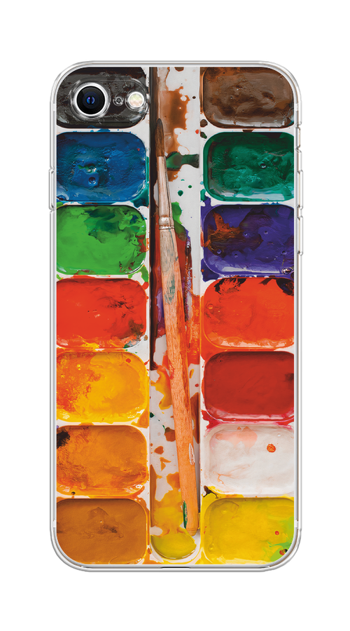 

Чехол на Apple iPhone 8 "Акварель", Красный;желтый;синий, 10850-4