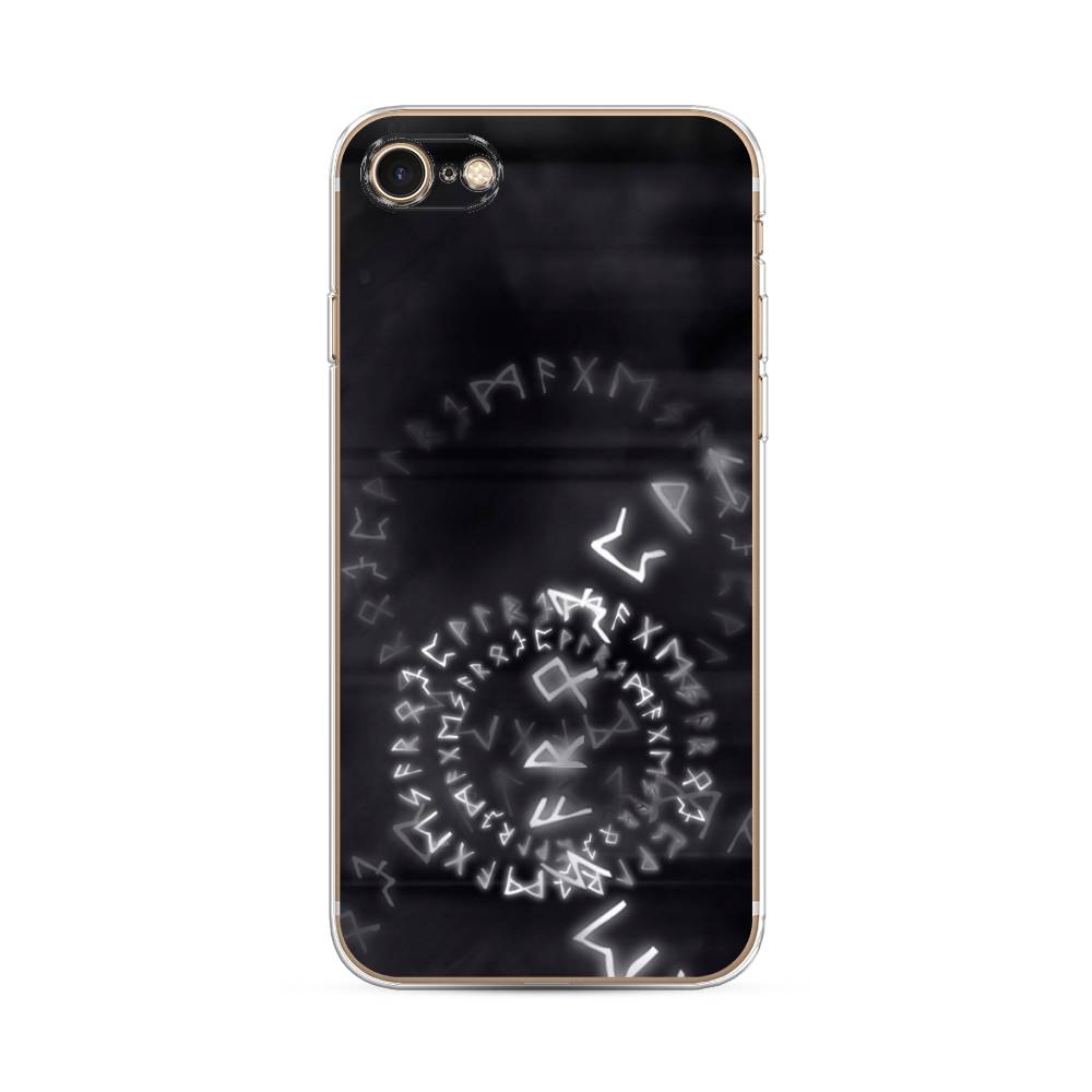 

Чехол на Apple iPhone 8 "Руны", Серый;черный, 10850-3