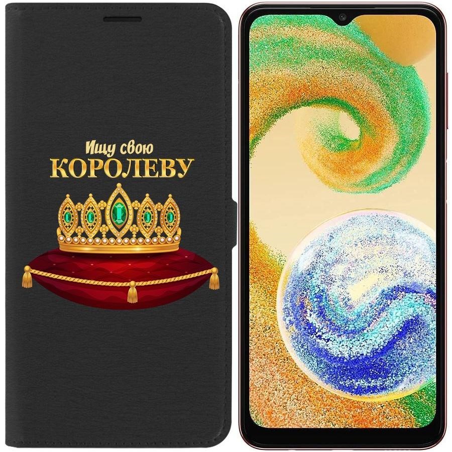 

Чехол-книжка Eco для Samsung Galaxy A04s (A047) Ищу свою Королеву (черный)