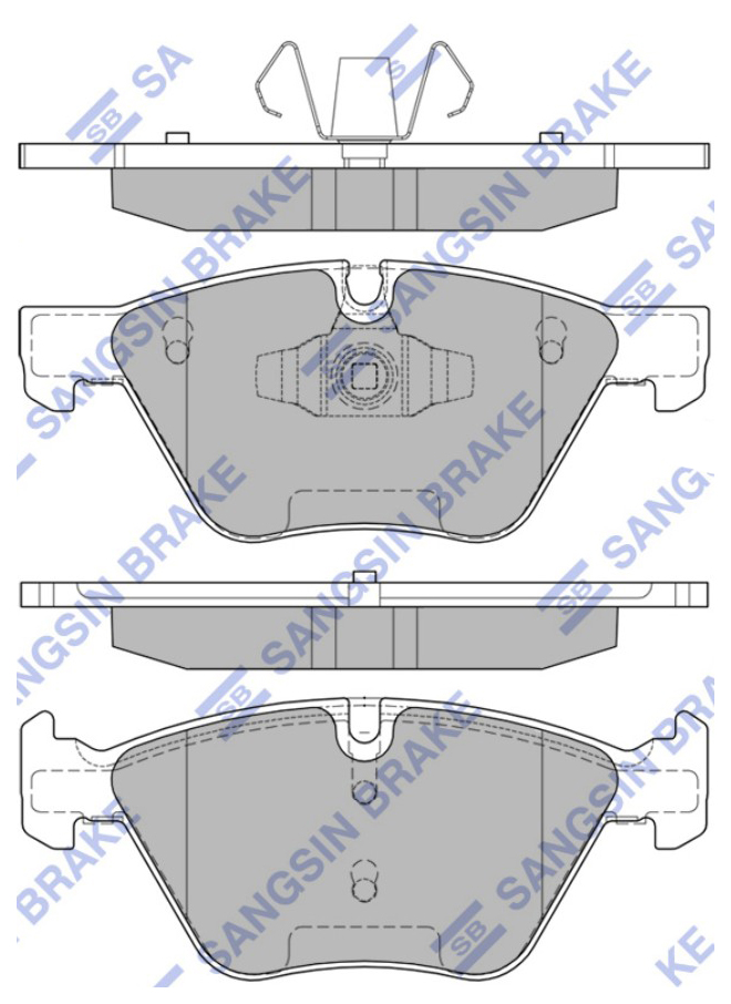 

Тормозные колодки Sangsin brake передние sp2214