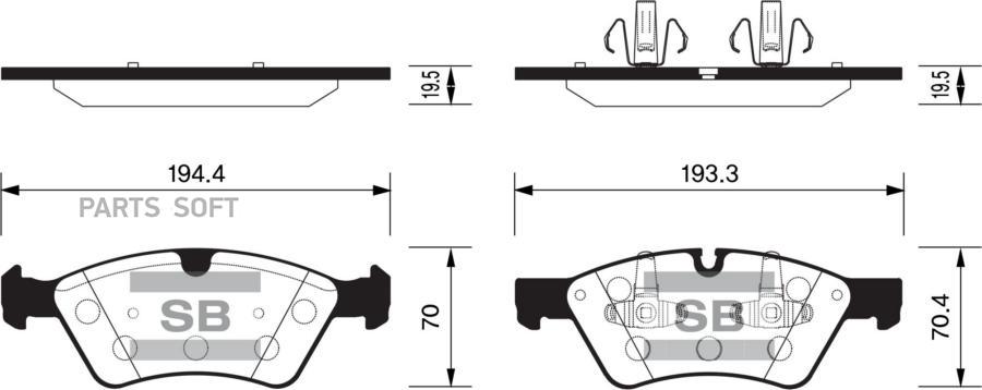 

Колодки передние MERCEDES W164 05-11, G W463 2004- SP2189