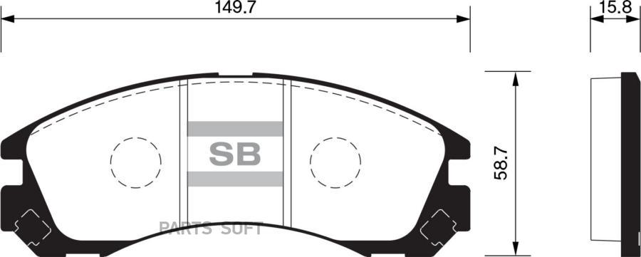 

Тормозные колодки Sangsin brake передние sp1523