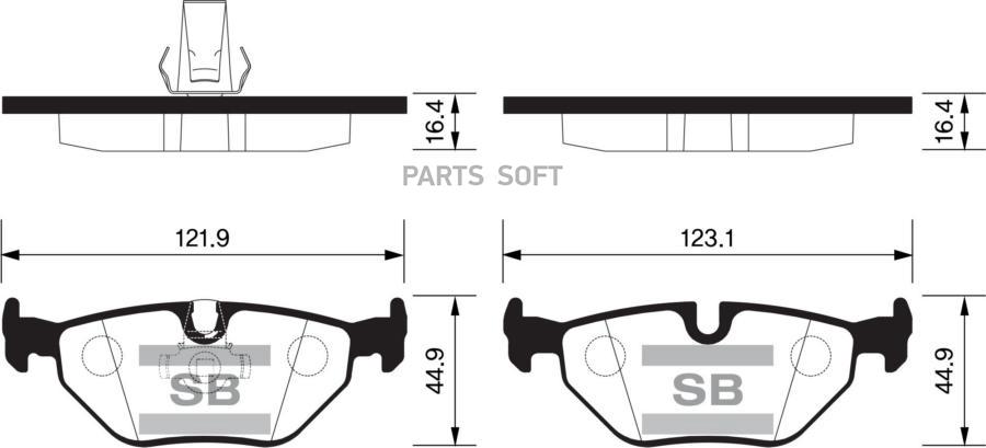 

Тормозные колодки Sangsin brake задние sp2167